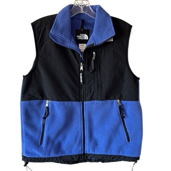 The North Face Blue And Black Fleece Vest - Picture 1 of 5